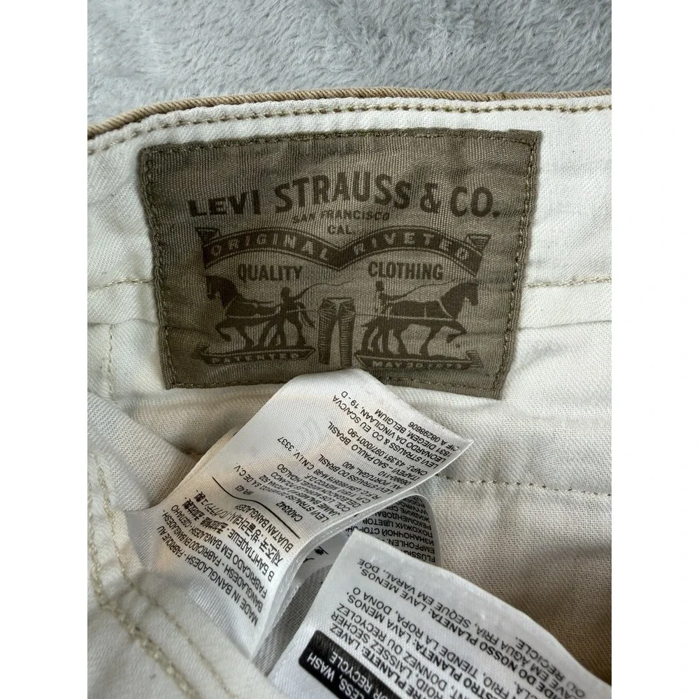 Levi's XX Chino Pants Mens 33x30‎ Khaki Tan Slim Straight Flat Front Casual